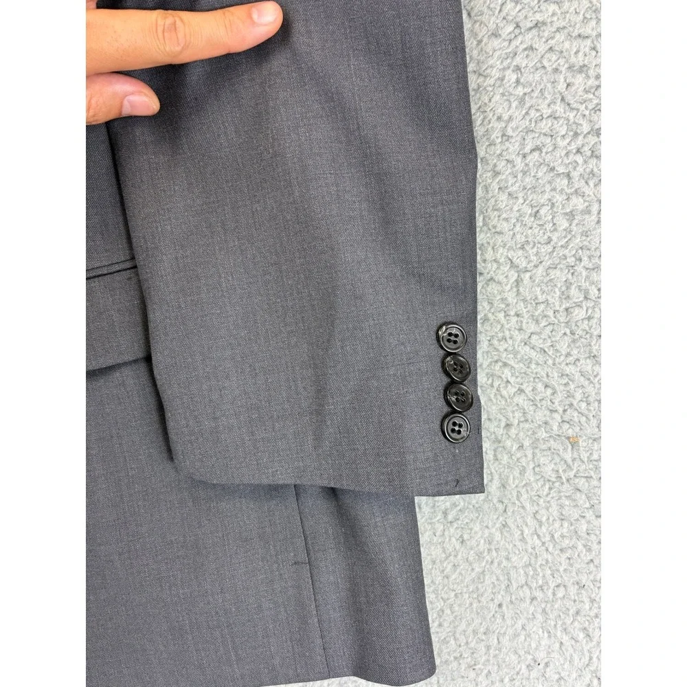 Joseph Abboud 2 Piece Wool Suit Mens 50R 44W Gray Two Button Blazer Pants NWT